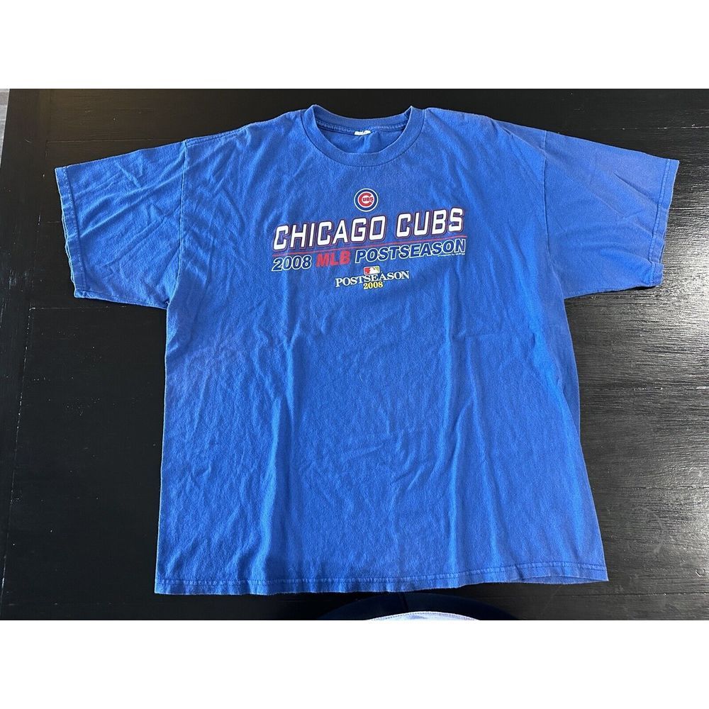 Chicago Cubs 2008 Post Season MLB Blue‎ Short Sleeve 2X